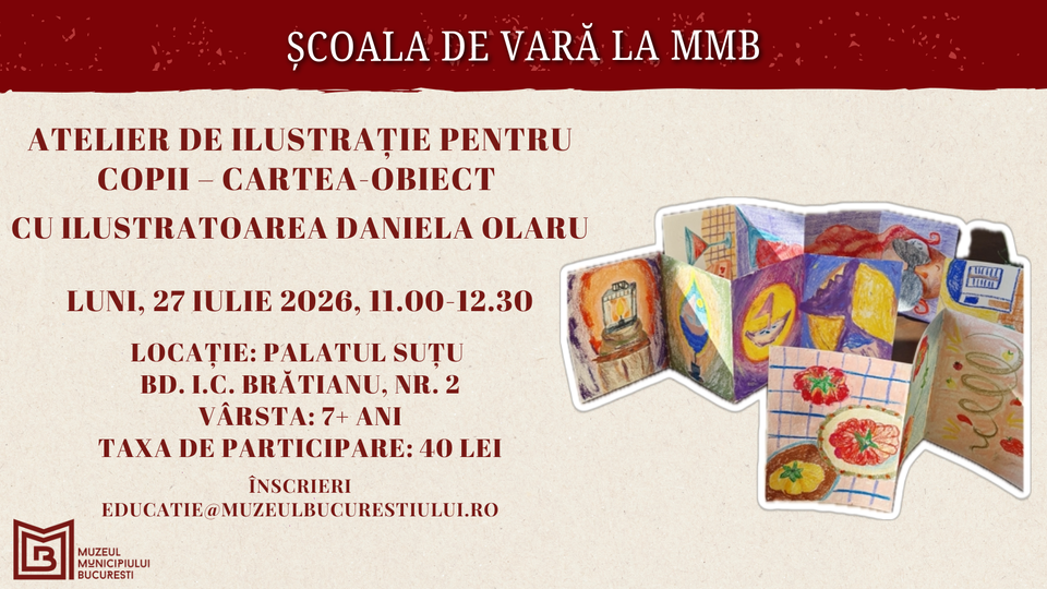 Școala de vară la MMB. Atelier de ilustrație pentru copii – Cartea-obiect