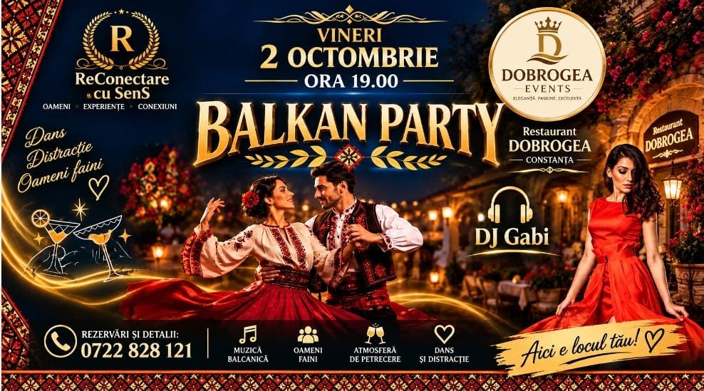 2 OCTOMBRIE: BALKAN PARTY by ReConectare cu SenS