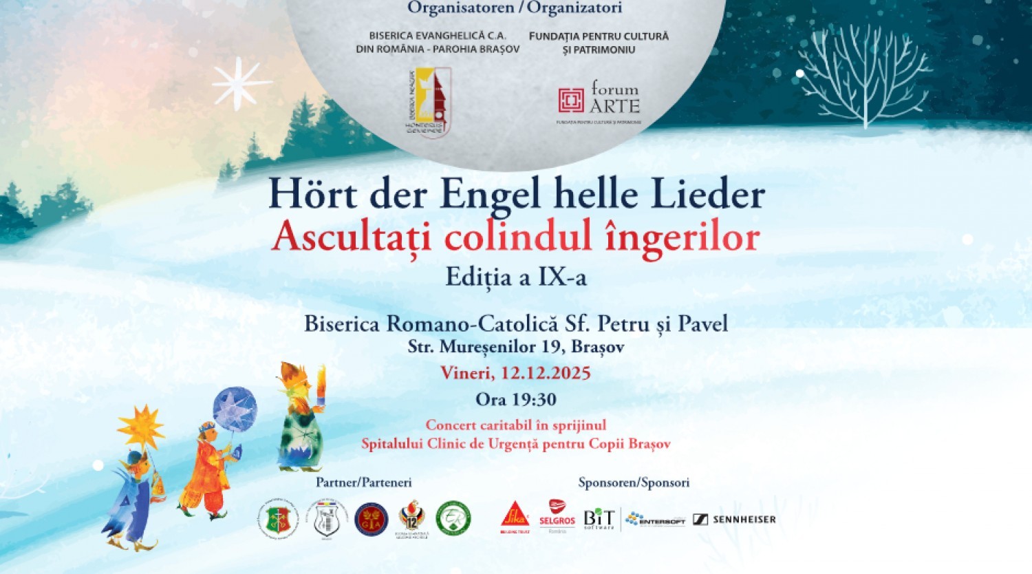 Concert caritabil - Ascultați colindul îngerilor, ediția a IX-a