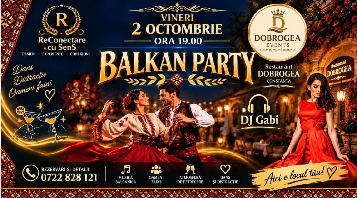 2 OCTOMBRIE: BALKAN PARTY by ReConectare cu SenS